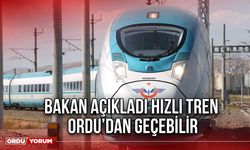 Bakan Açıkladı Hızlı Tren Ordu’dan Geçebilir