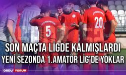 Son Maçta Ligde Kalmışlardı, Yeni Sezonda 1.Amatör Lig'de Yoklar