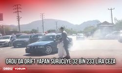 Ordu’da Drift Yapan Sürücüye 32 Bin 233 Lira Ceza