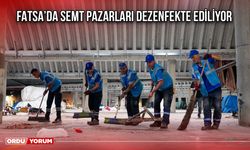 Fatsa’da Semt Pazarları Dezenfekte Ediliyor