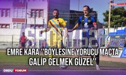 Emre Kara ''Böylesine Yorucu Maçta Galip Gelmek Güzel''