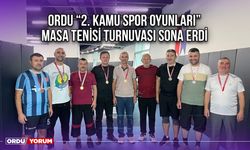 Ordu “2. Kamu Spor Oyunları” Masa Tenisi Turnuvası Sona Erdi