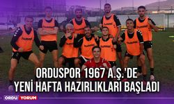 Orduspor 1967 A.Ş.'de Yeni Hafta Hazırlıkları Başladı