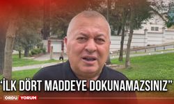 “İlk dört maddeye dokunamazsınız”