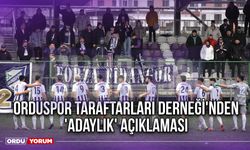 Orduspor Taraftarları Derneği'nden 'Adaylık' Açıklaması