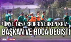 Ünye 1957 Spor'da Erken Kriz, Başkan ve Hoca Değişti