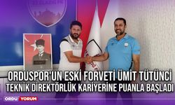 Orduspor'un Eski Forveti Ümit Tütünci, Teknik Direktörlük Kariyerine Puanla Başladı