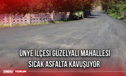 Ünye İlçesi Güzelyalı Mahallesi Sıcak Asfalta Kavuşuyor