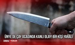 Ünye'de Çay Ocağında Kanlı Olay! Bir Kişi Yaralı