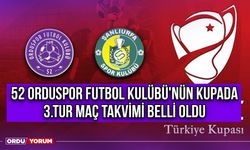 52 Orduspor Futbol Kulübü'nün Kupada 3.Tur Maç Takvimi Belli Oldu