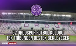 52 Orduspor Futbol Kulübü Tek Tribünden Destek Bekleyecek