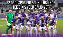 52 Orduspor Futbol Kulübü'nde Tek Çıkış Yolu Galibiyet