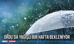 Ordu'da Yağışlı Bir Hafta Bekleniyor