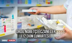 Ordu Nöbetçi Eczaneler (12 Ekim Cumartesi)