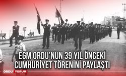 EGM Ordu’nun 39 Yıl Önceki Cumhuriyet Törenini Paylaştı