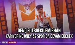 Genç Futbolcu Emirhan, Kariyerine Oney 52 Spor'da Devam Edecek