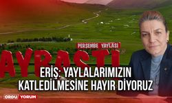 Eriş: Yaylalarımızın Katledilmesine Hayır Diyoruz