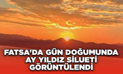 Fatsa'da Gün Doğumunda Ay Yıldız Silueti Görüntülendi