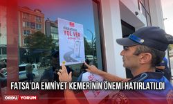 Fatsa’da Emniyet Kemerinin Önemi Hatırlatıldı