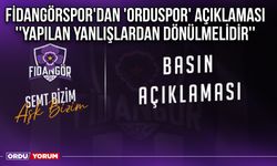 Fidangörspor'dan 'Orduspor' Açıklaması ''Yapılan Yanlışlardan Dönülmelidir''