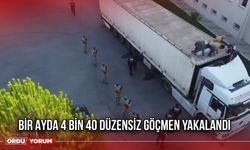 Bir Ayda 4 Bin 40 Düzensiz Göçmen Yakalandı