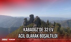 Kabadüz'de 32 Ev Acil Olarak Boşaltıldı