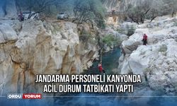 Jandarma Personeli Kanyonda Acil Durum Tatbikatı Yaptı