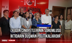 "Kadın Cinayetlerinin Sorumlusu İktidarın Düşman Politikalarıdır"