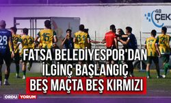 Fatsa Belediyespor'dan İlginç Başlangıç, Beş Maçta Beş Kırmızı