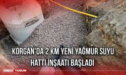 Korgan'da 2 km Yeni Yağmur Suyu Hattı İnşaatı Başladı