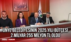 Ünye Belediyesinin 2025 Yılı Bütçesi 2 Milyar 255 Milyon TL Oldu