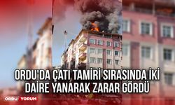 Ordu'da Çatı Tamiri Sırasında İki Daire Yanarak Zarar Gördü