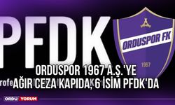 Orduspor 1967 A.Ş.'ye Ağır Ceza Kapıda, 6 İsim PFDK'da