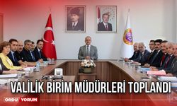 Valilik Birim Müdürleri Toplandı