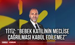 Titiz: “Bebek katilinin Meclise Çağrılması Kabul Edilemez”