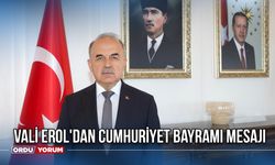 Vali Erol'dan Cumhuriyet Bayramı Mesajı