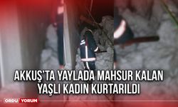 Akkuş’ta Yaylada Mahsur Kalan Yaşlı kadın Kurtarıldı