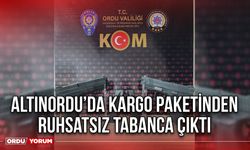 Altınordu’da Kargo Paketinden Ruhsatsız Tabanca Çıktı