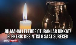 Bu Mahallelerde Oturanlar Dikkat! Elektrik Kesintisi 8 Saat Sürecek