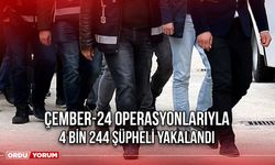 ÇEMBER-24 Operasyonlarıyla 4 Bin 244 Şüpheli Yakalandı