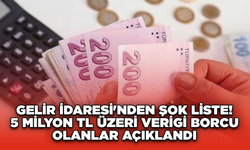 Gelir İdaresi'nden Şok Liste! 5 Milyon TL Üzeri Vergi Borcu Olanlar Açıklandı