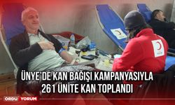 Ünye’de Kan Bağışı Kampanyasıyla 261 Ünite Kan Toplandı