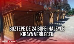 Boztepe de 24 Büfe İhaleyle Kiraya Verilecek