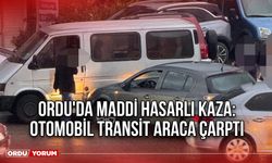 Ordu'da Maddi Hasarlı Kaza: Otomobil Transit Araca Çarptı