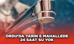 Ordu'da yarın 6 mahallede 24 saat su yok