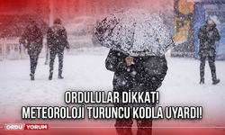 Ordulular Dikkat! Meteoroloji Turuncu Kodla Uyardı!