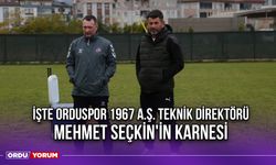 İşte Orduspor 1967 A.Ş. Teknik Direktörü Mehmet Seçkin'in Karnesi