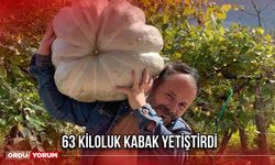 63 Kiloluk Kabak Yetiştirdi