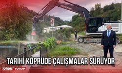 Tarihi Köprüde Çalışmalar Sürüyor