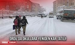 Ordu'da Okullara Yeniden Kar Tatili!